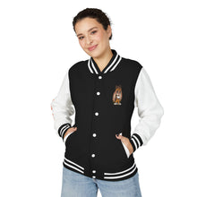Unisex Heavyweight Letterman Jacket with Colorful Character Design, Casual Outerwear for Teens, Trendy Gift for Fashion Lovers, [...]