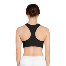 Trendy Black Sports Bra with Fun Design for Active Lifestyle