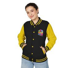 Unisex Heavyweight Letterman Jacket with Colorful Character Design, Casual Outerwear for Teens, Trendy Gift for Fashion Lovers, [...]