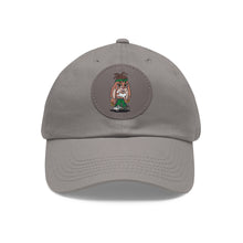 Dad Hat with Leather Patch (Round)