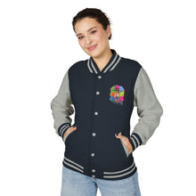 Unisex Heavyweight Letterman Jacket with Colorful Character Design, Casual Outerwear for Teens, Trendy Gift for Fashion Lovers, [...]