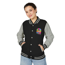 Unisex Heavyweight Letterman Jacket with Colorful Character Design, Casual Outerwear for Teens, Trendy Gift for Fashion Lovers, [...]