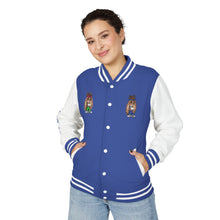 Unisex Heavyweight Letterman Jacket with Colorful Character Design, Casual Outerwear for Teens, Trendy Gift for Fashion Lovers, [...]