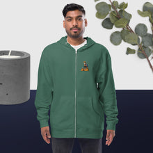 Unisex fleece zip up hoodie