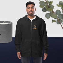 Unisex fleece zip up hoodie