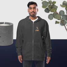 Unisex fleece zip up hoodie