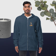 Unisex fleece zip up hoodie