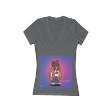 Women's Jersey Short Sleeve Deep V-Neck Tee