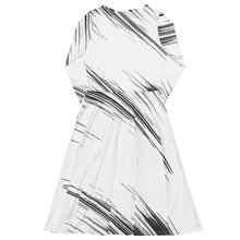 All-over print long sleeve midi dress