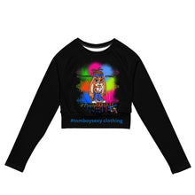 Recycled long-sleeve crop top