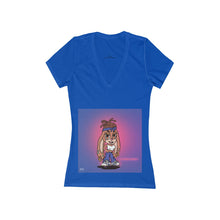 Women's Jersey Short Sleeve Deep V-Neck Tee