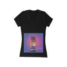 Women's Jersey Short Sleeve Deep V-Neck Tee