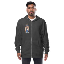 Unisex fleece zip up hoodie