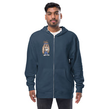 Unisex fleece zip up hoodie