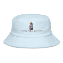 Unstructured terry cloth bucket hat