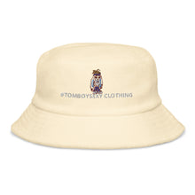 Unstructured terry cloth bucket hat