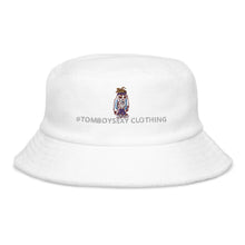 Unstructured terry cloth bucket hat